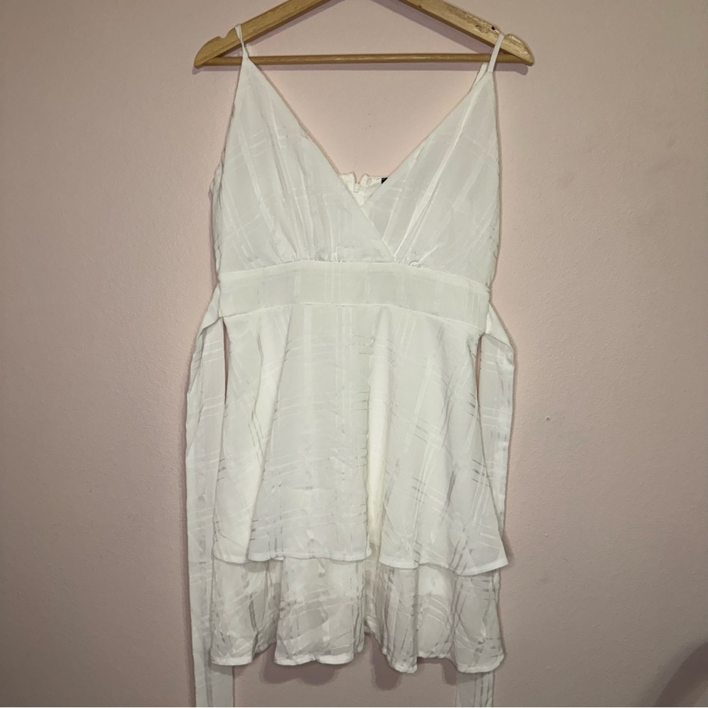 Shein White Spaghetti Strap Dress